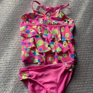 Justice girls size 7 emoji tankini